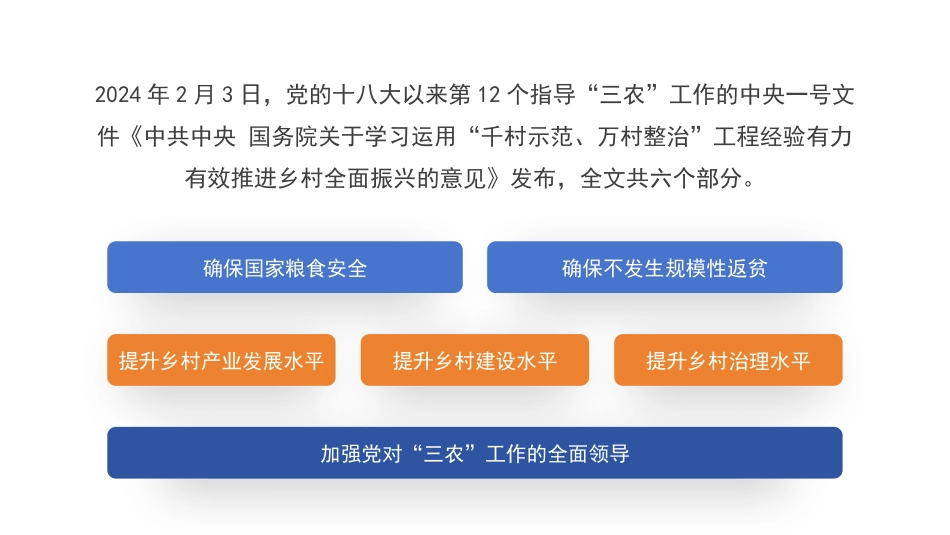 学习贯彻2024年中央一号文件精神  用好“千万工程”经验的要点与方法（PPT）.pptx_第2页