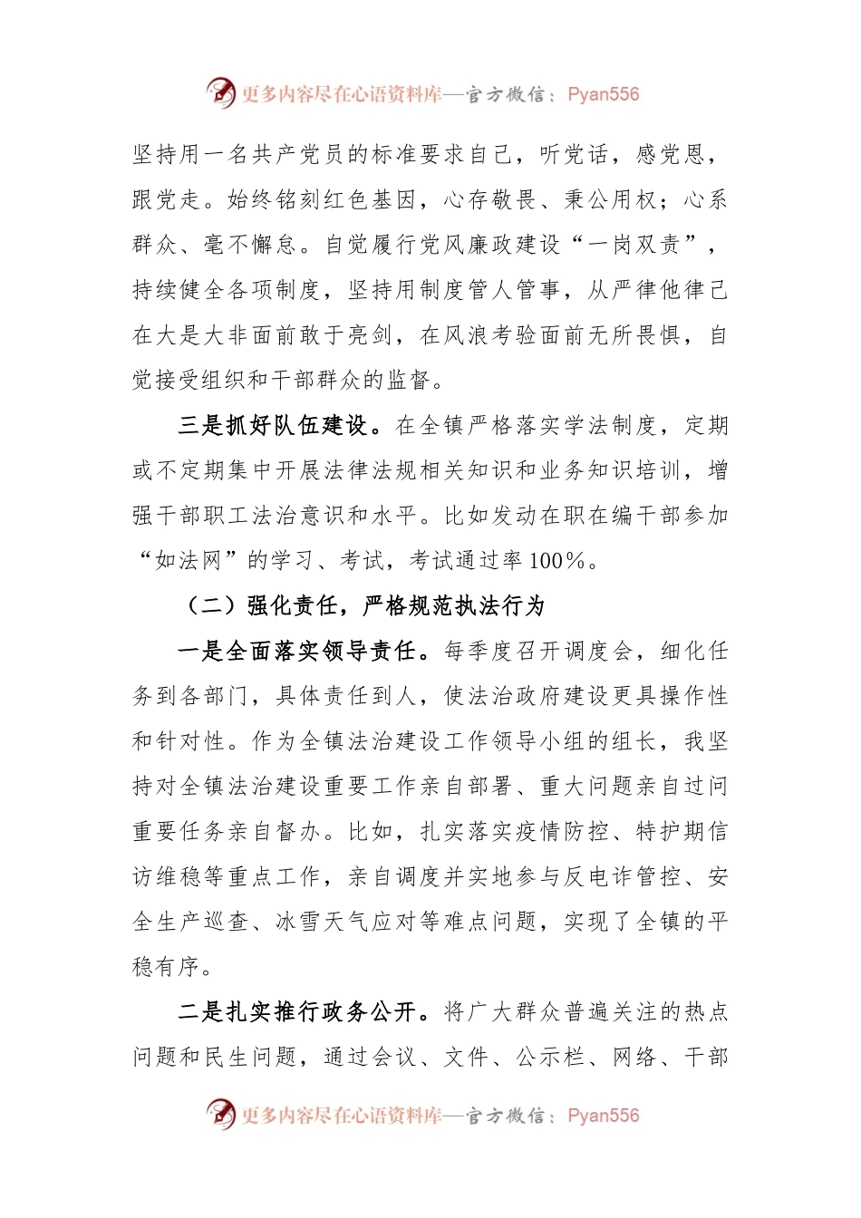 (镇长)履行推进法治建设第一责任人职责情况述职报告.docx_第2页