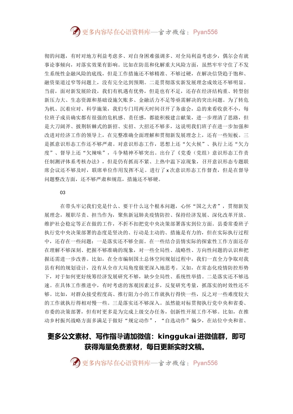 2021年末dangshi专题民主生活会班子第二方面.docx_第2页