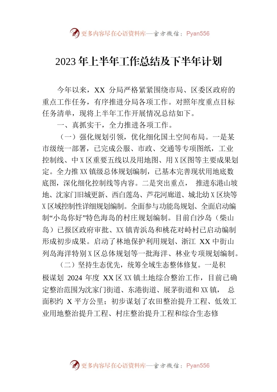 2023年上半年工作总结及下半年计划（20230802）.docx_第1页