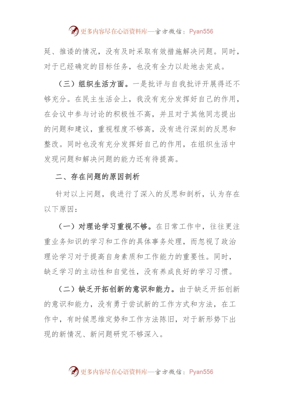 2023年主题教育民主生活会对照检查剖析材料.docx_第2页