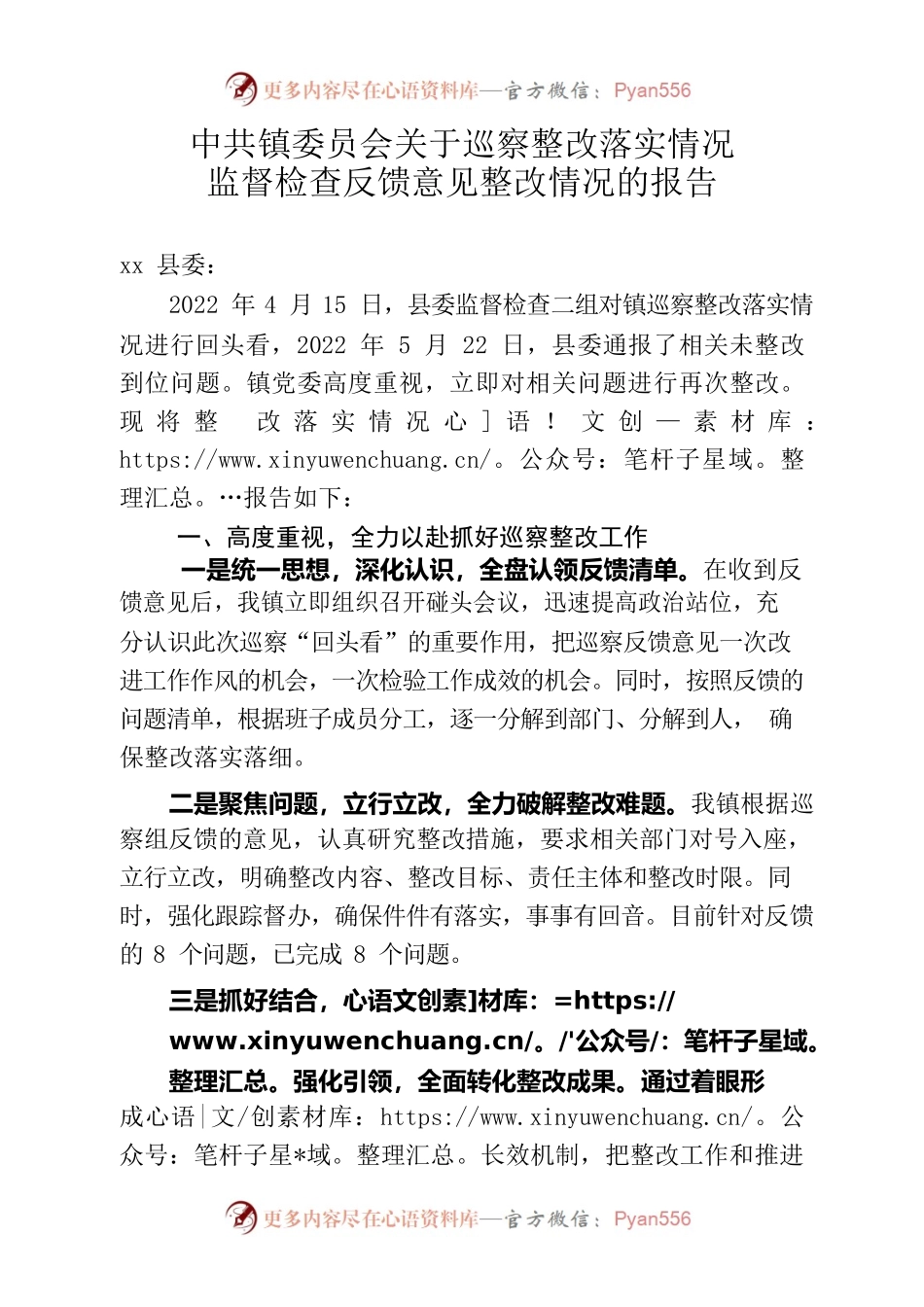 2022年巡察整改情况报告.docx_第1页