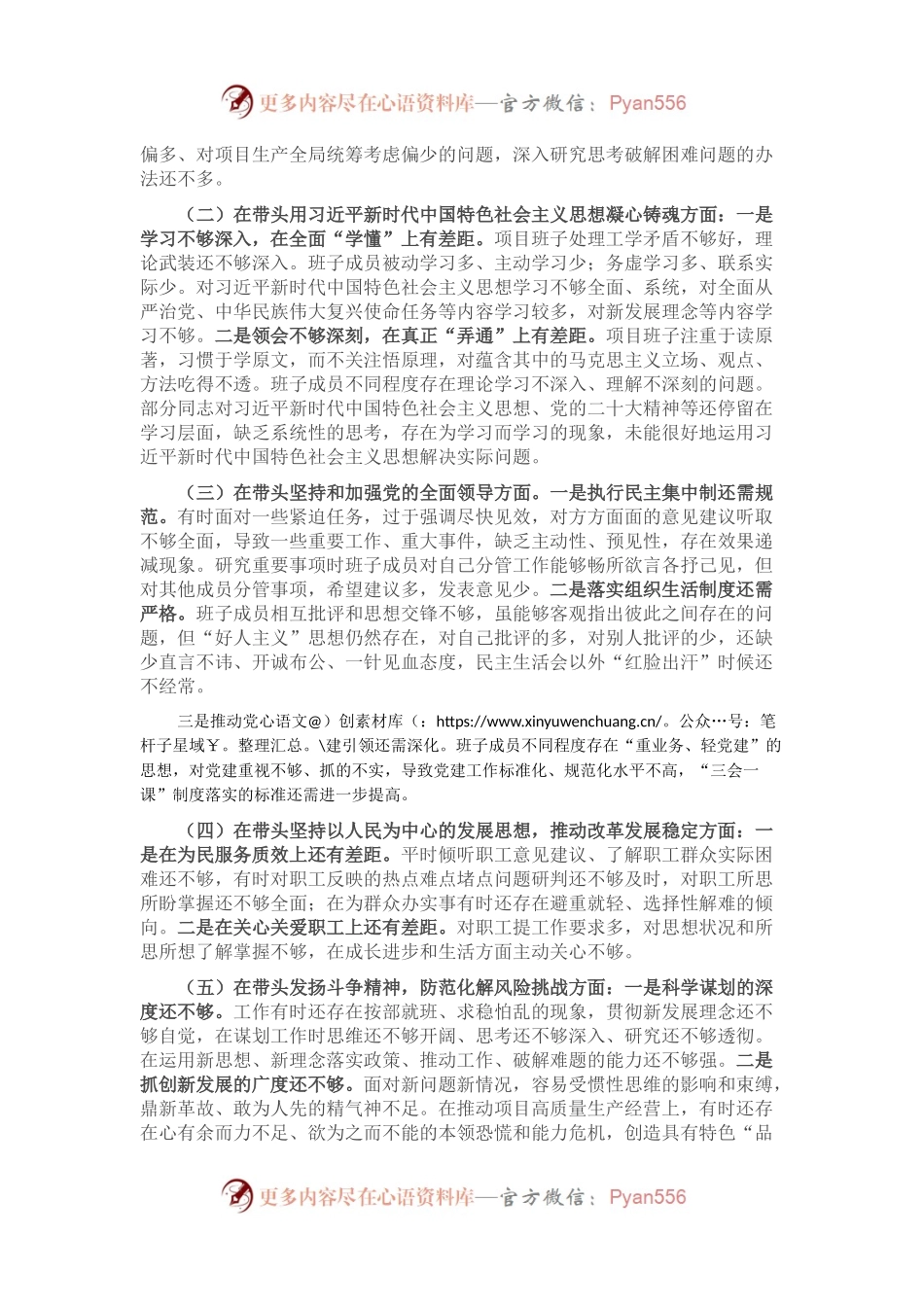 2022年度民主生活会领导班子对照检查.docx_第2页