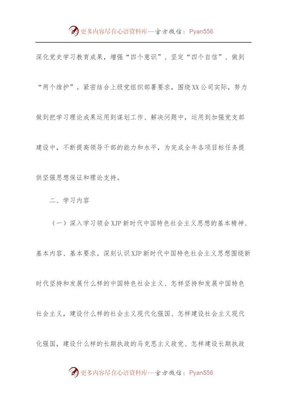 2022年某国企党支部政治理论学习计划.docx_第2页