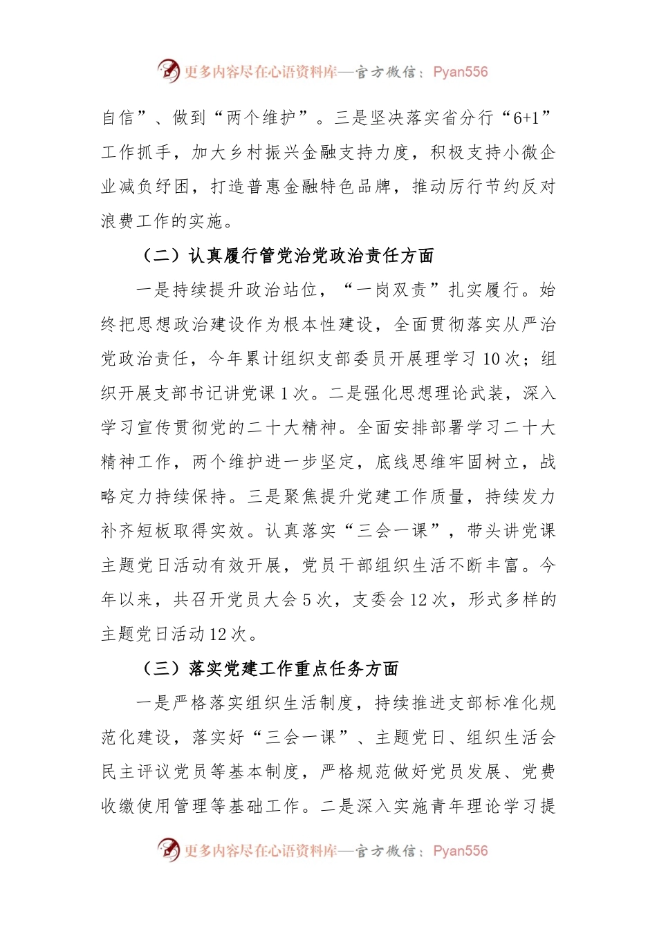2022年度X银行党组织书记抓党建工作述职报告.docx_第2页