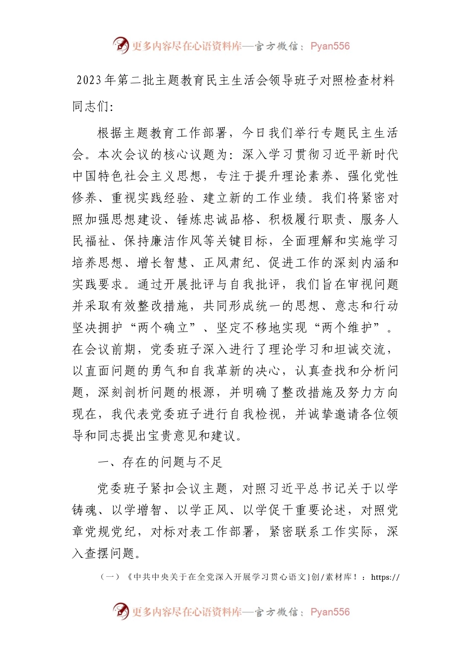 2023年主题教育民主生活会领导班子对照检查5000字（含12条对照）(1).docx_第1页