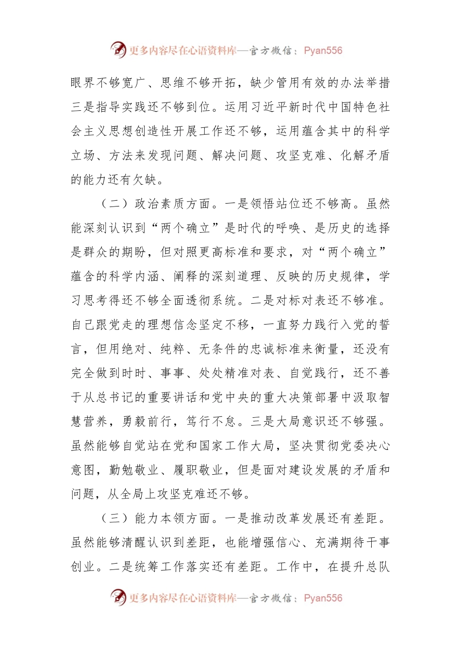 2023年主题教育专题组织生活会发言稿提纲（六个方面）.docx_第2页