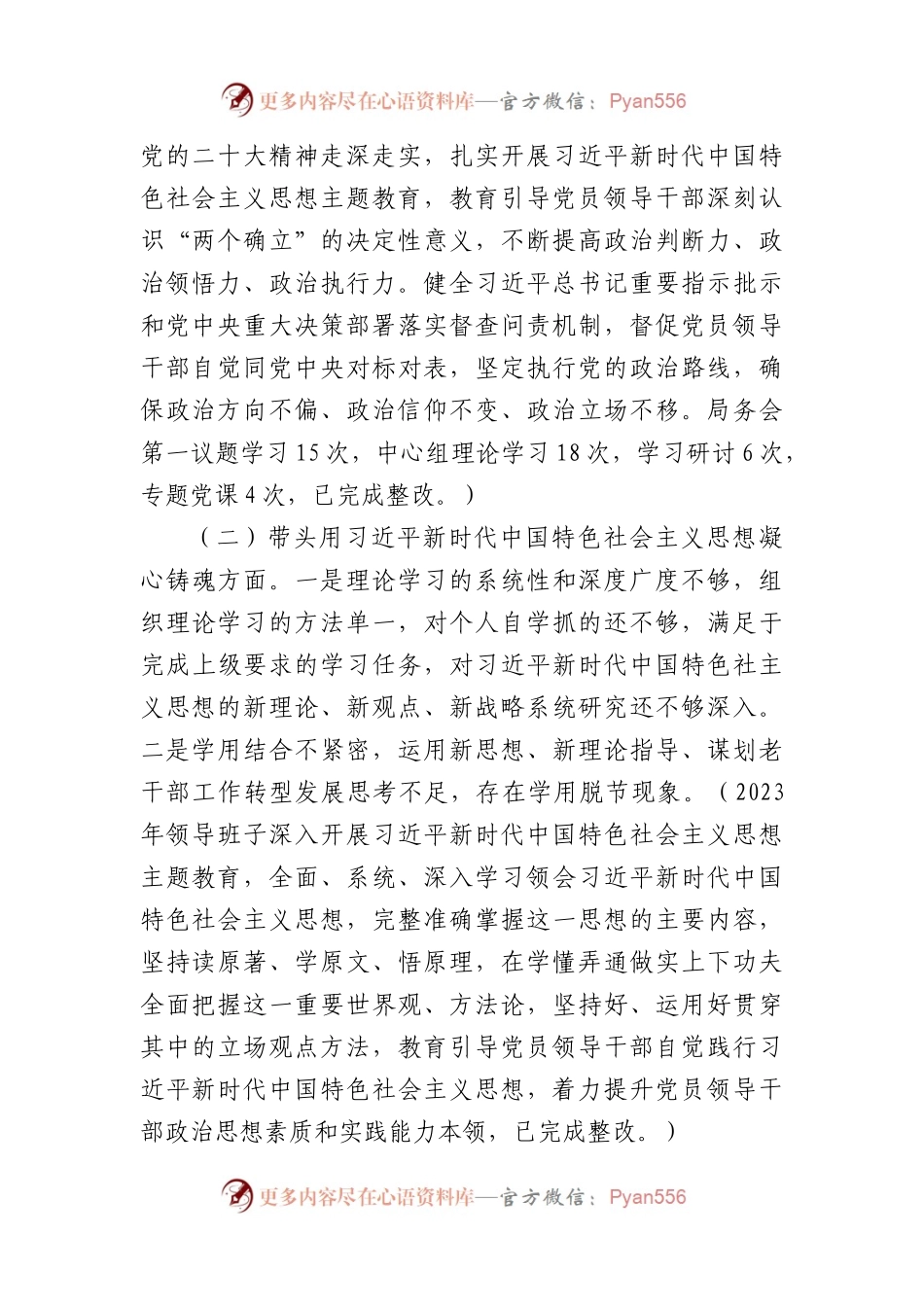 2023年主题教育专题民主生活会对照检查材料（典型案例剖析）.docx_第2页