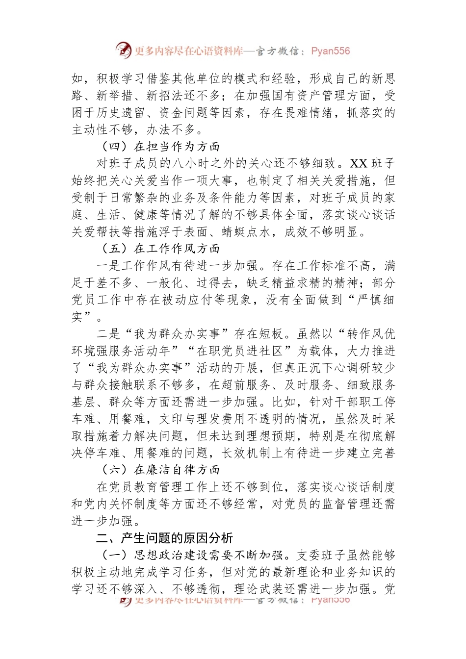 2023年主题教育专题民主生活会班子对照检查材料.docx_第2页