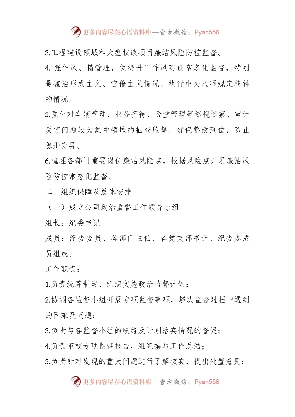 2023年XX国企政治监督工作计划.docx_第2页