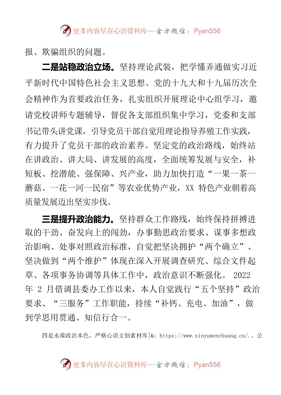 202209政治建设自查自评报告.docx_第2页