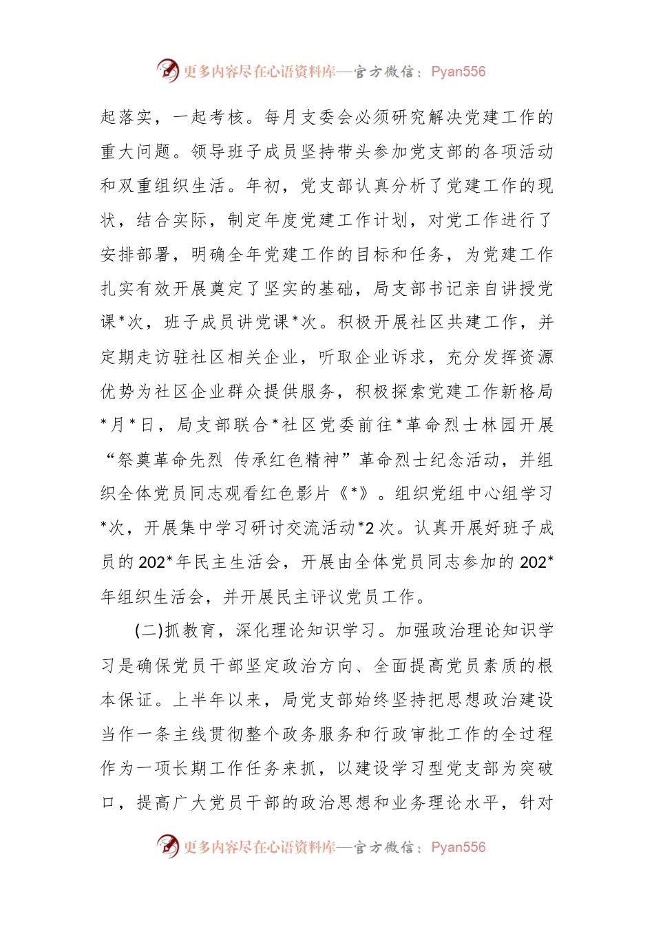 2023年上半年县行政审批局党支部党建工作总结.docx_第2页