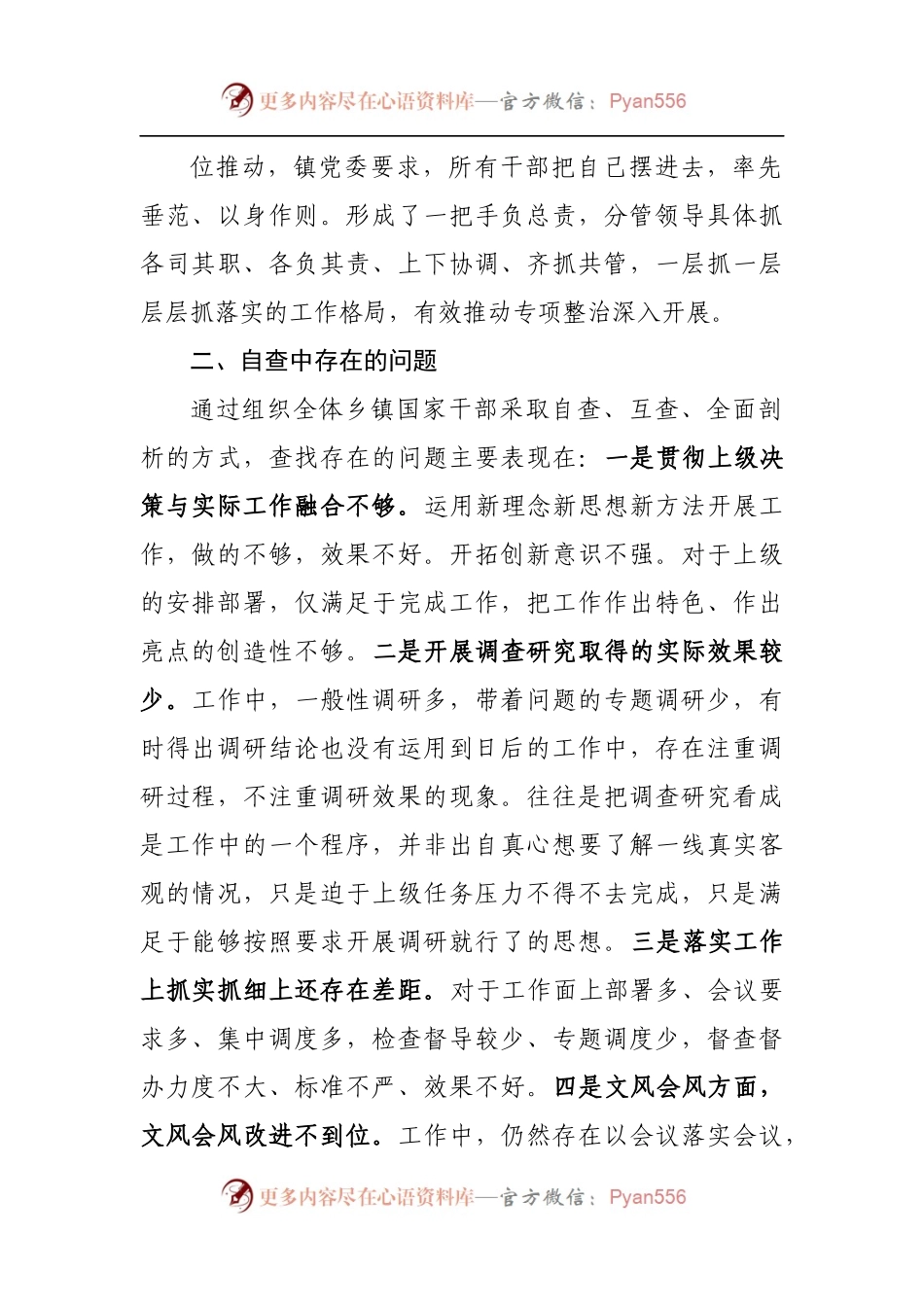 20190116集中整治形式主义官僚主义的工作总结(2).docx_第1页