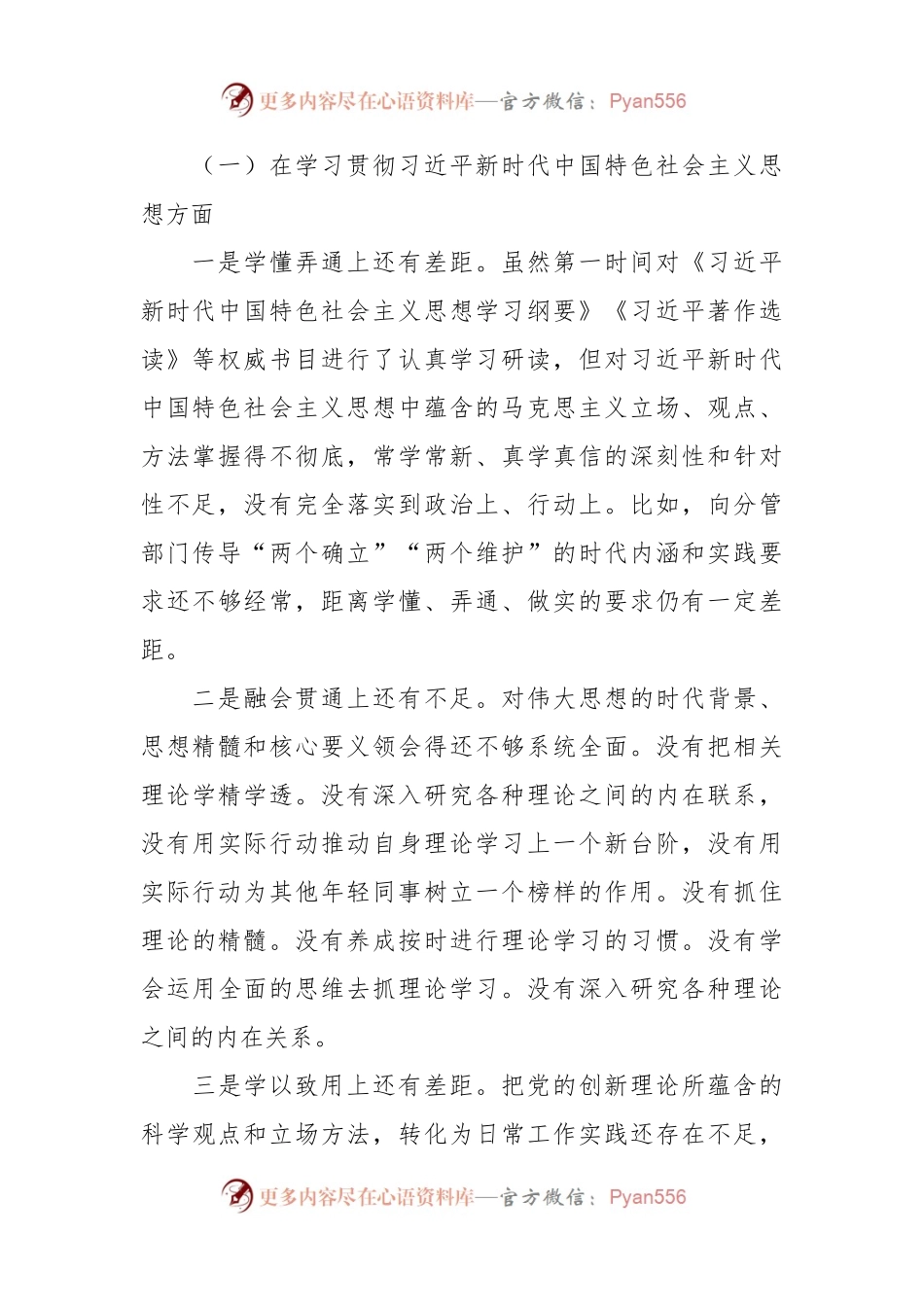 2023年主题教育民主生活会个人对照检查材料（践行宗旨等6个方面） (12).docx_第2页