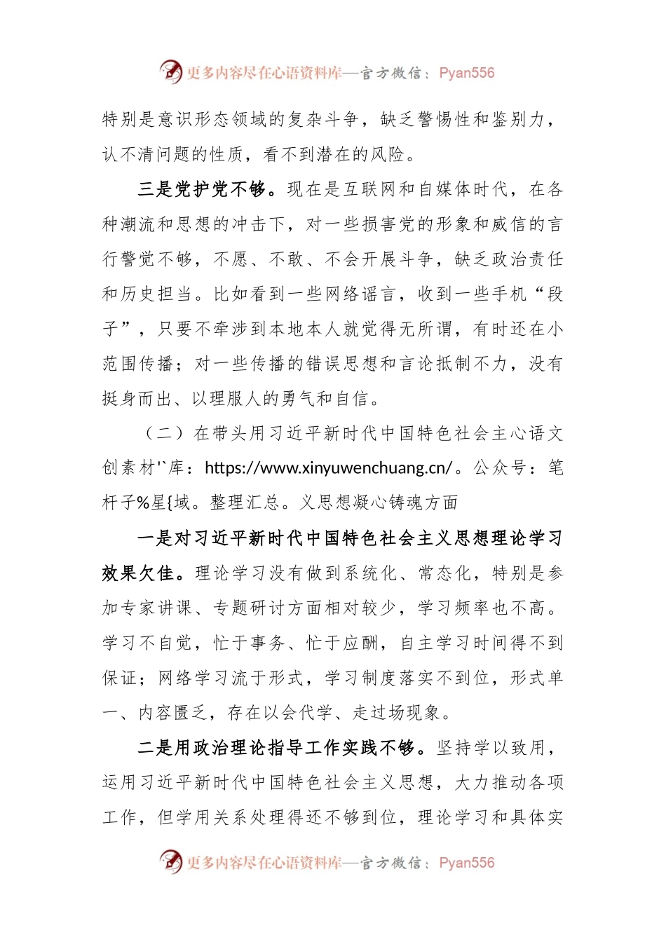 2022年度民主生活会领导干部个人的对照检查剖析材料.docx_第2页
