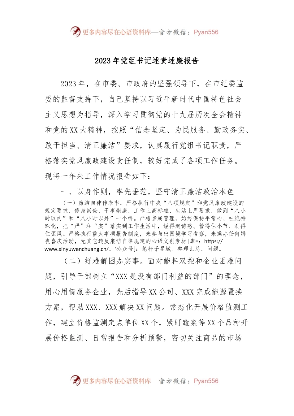 2023年党组书记述责述廉报告.docx_第1页