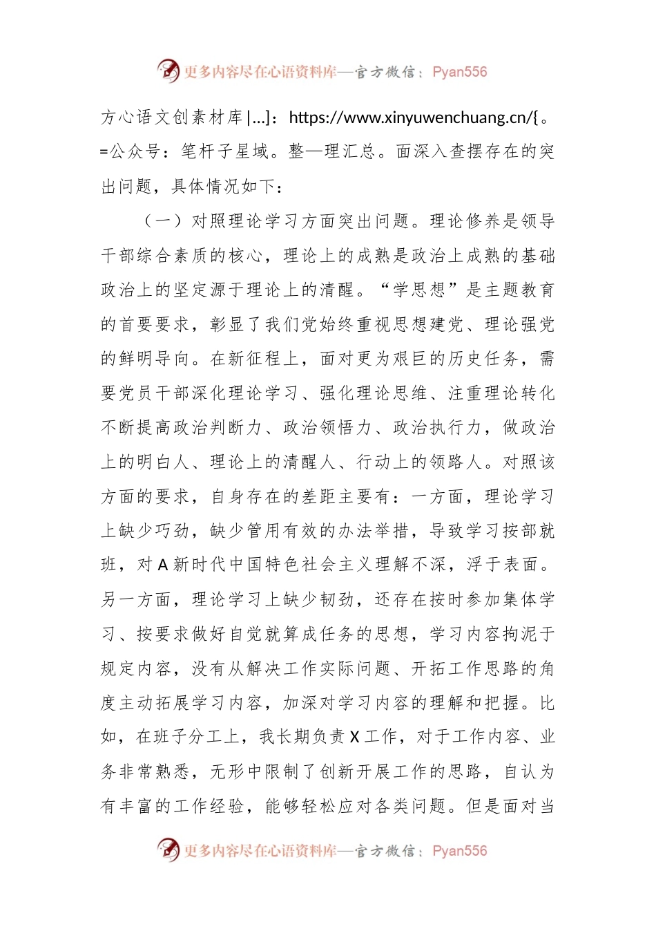 2023年主题教育专题民主生活会（副职领导） 对照检查剖析材料.docx_第2页