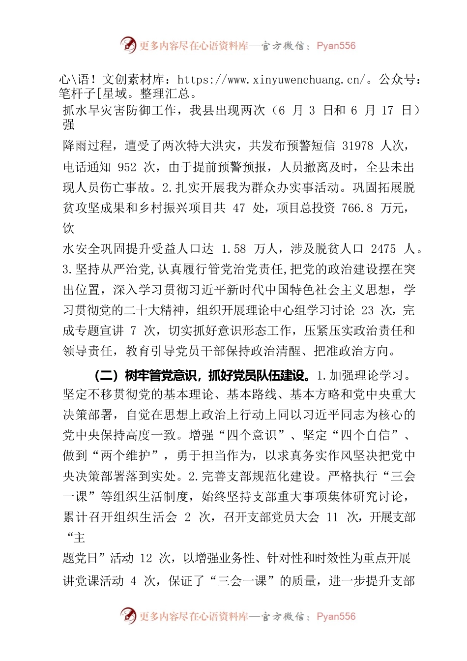 2022年水利局党支部书记抓基层党建工作述职报告.docx_第2页