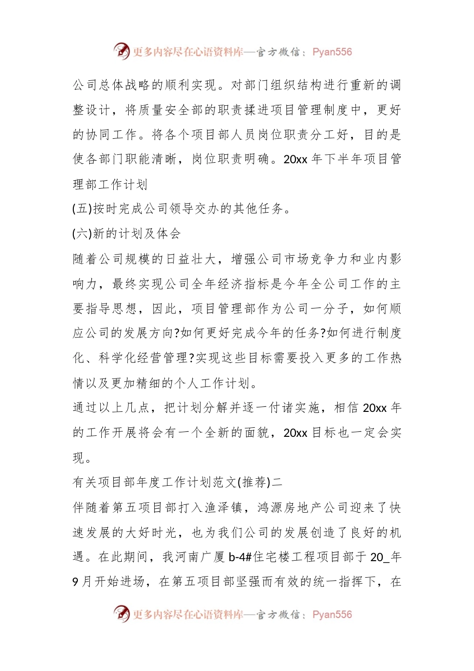 (9篇)有关项目部年度工作计划范文.docx_第2页