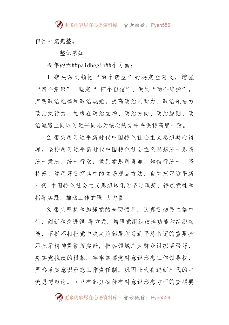 2022年民主生活会材料起草指南（综合）.docx_第2页