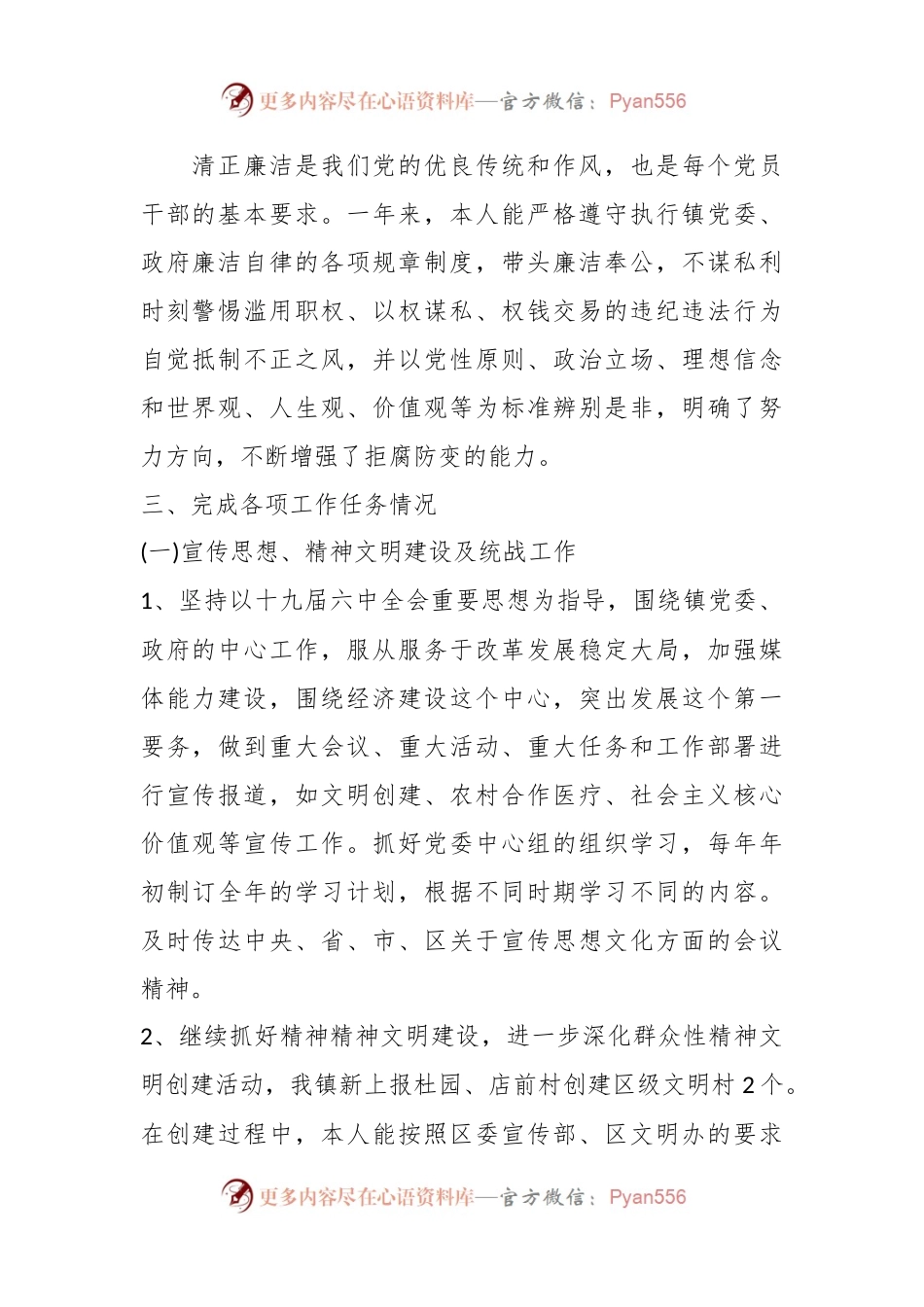 2022年乡镇宣传统战委员述职报告.docx_第2页