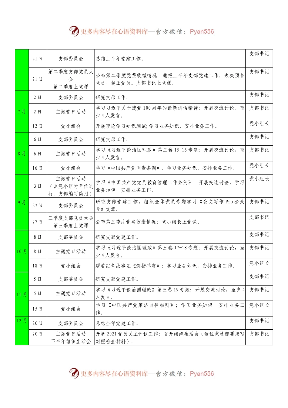 2021年机关“三会一课”学习安排.docx_第2页