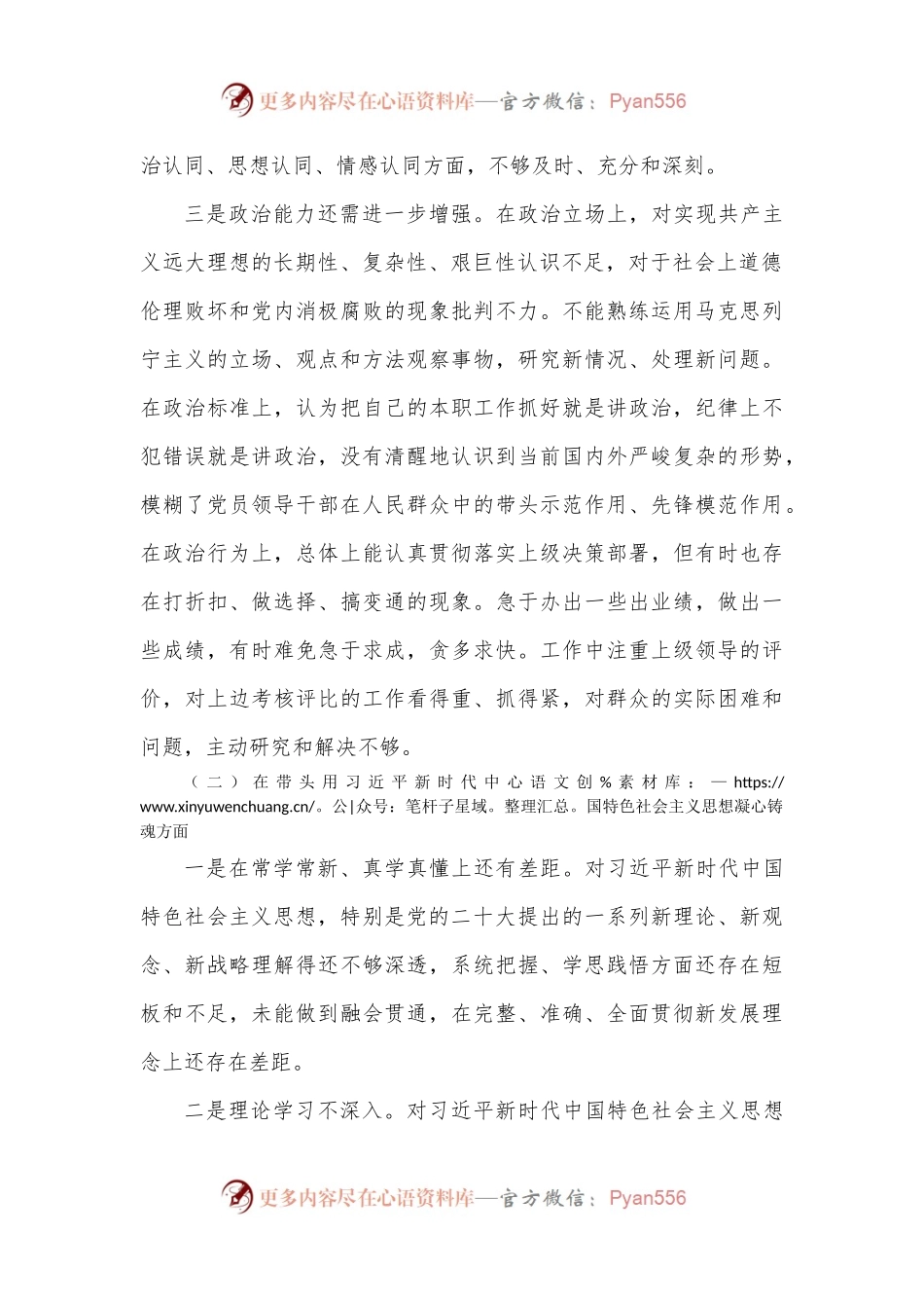 2022年民主生活会领导班子对照检查材料.docx_第2页