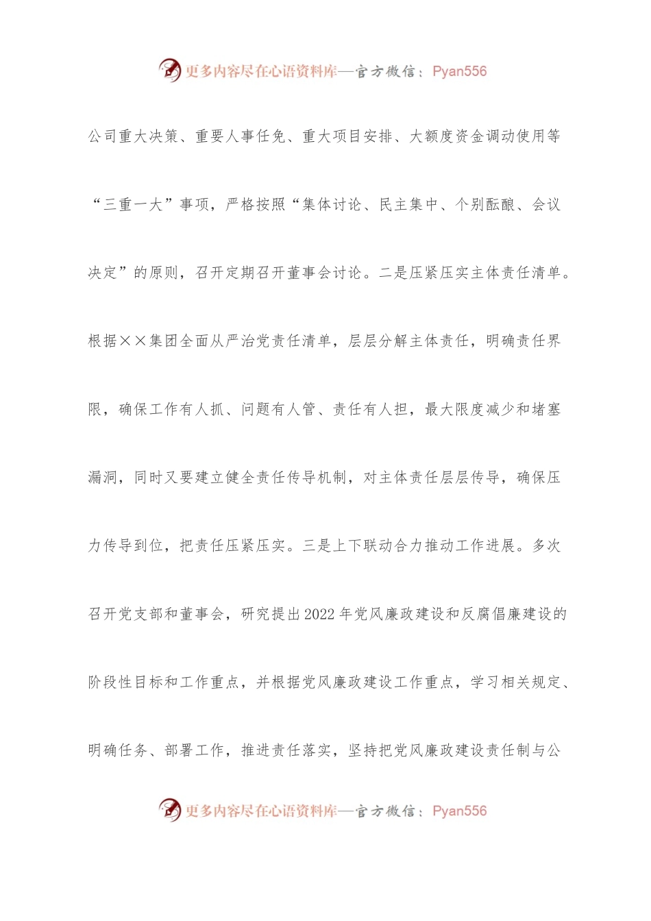 2022年国企全面从严治党主体责任落实情况自查报告.docx_第2页