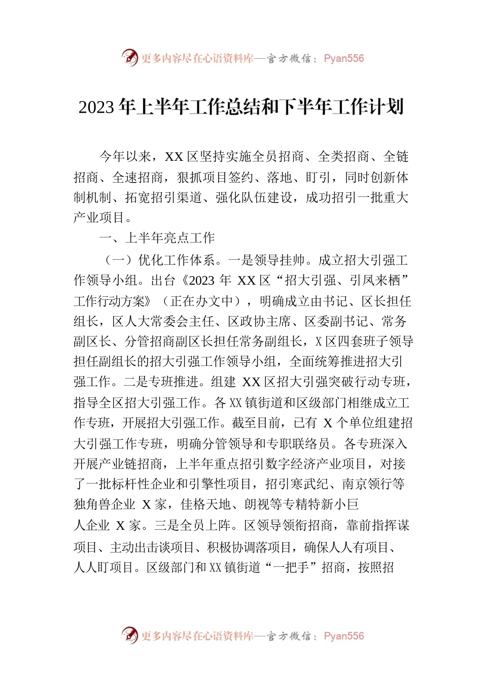 2023年上半年工作总结和下半年工作计划（20230808）.docx_第1页