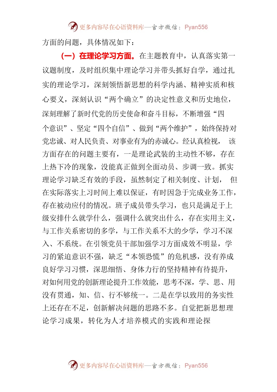 2023年主题教育专题组织生活会六个方面剖析发言稿.docx_第2页