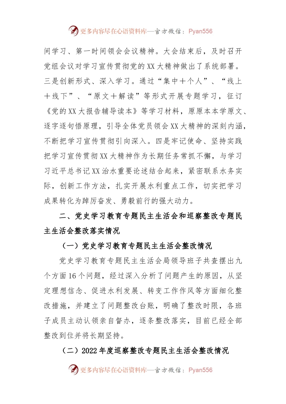 2022年度民主生活会班子对照检查提纲.docx_第2页