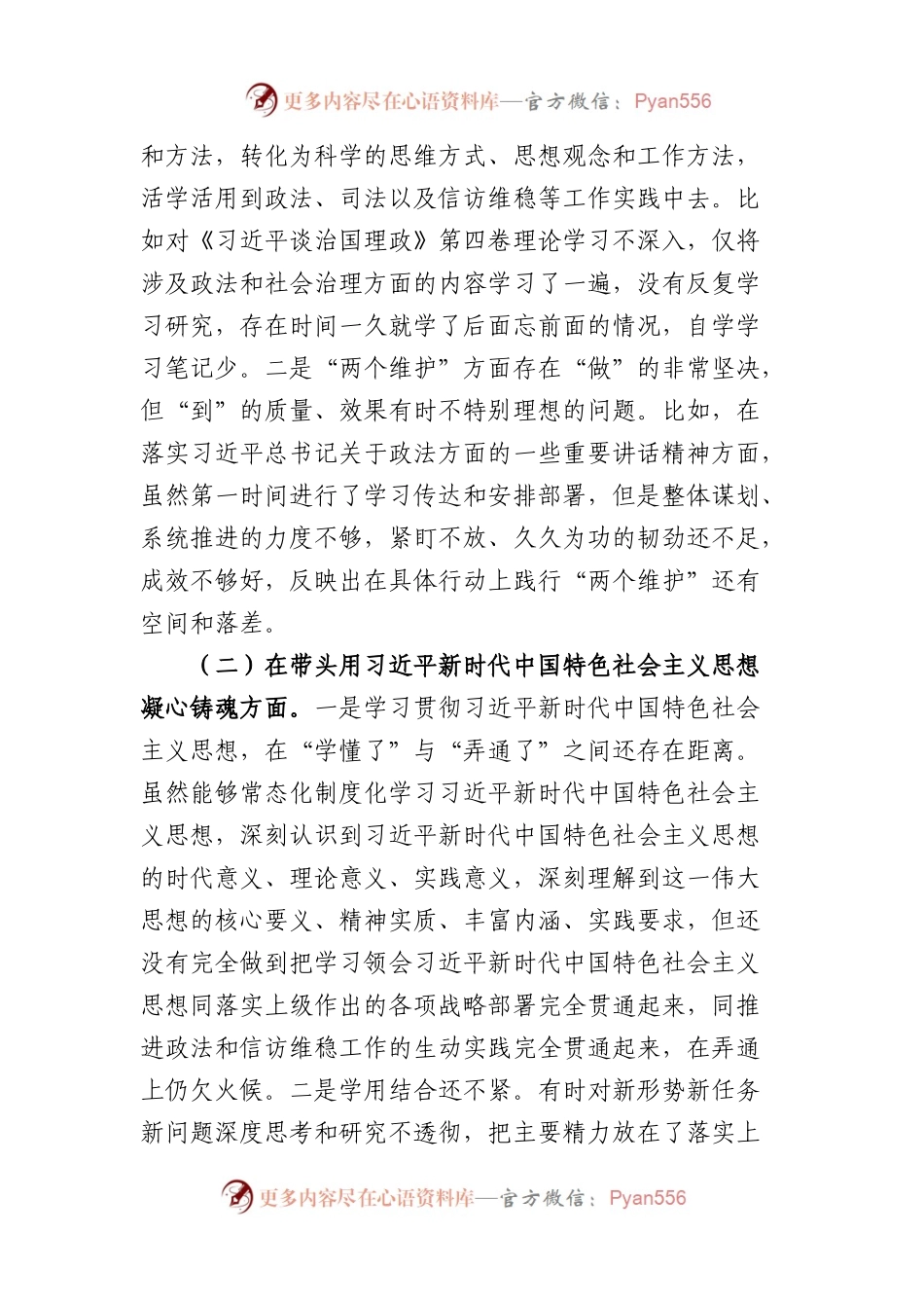 (13篇)2022年度民主生活会个人发言提纲.docx_第2页