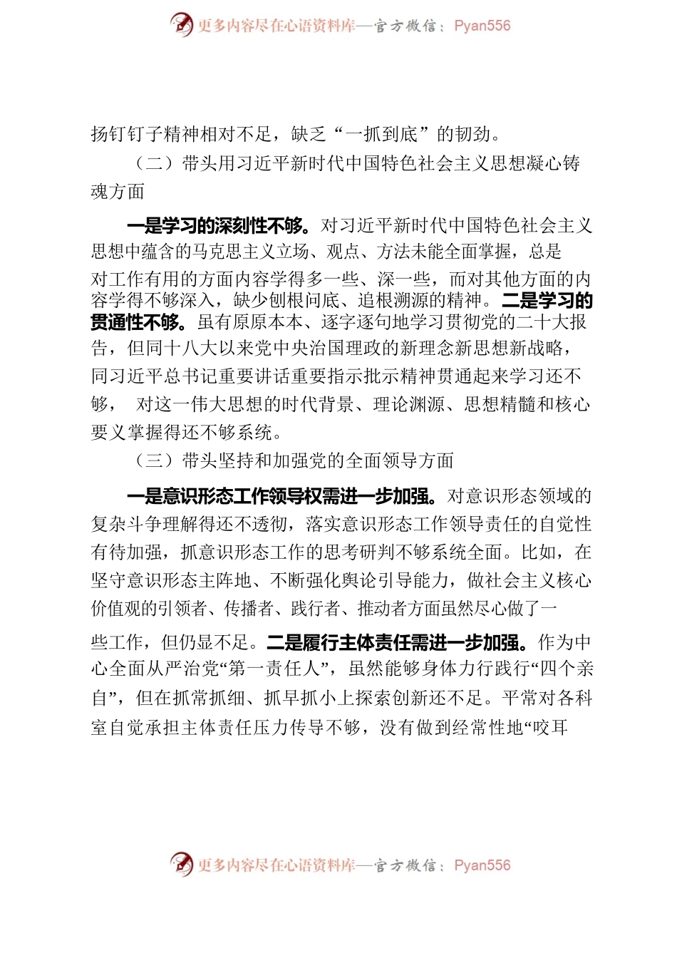 2022年度民主生活会对照检查材料2.docx_第2页