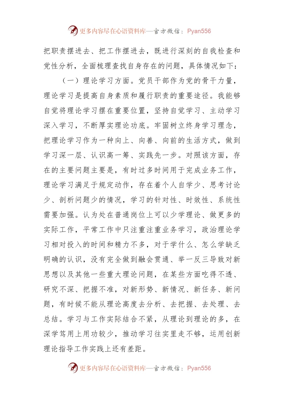 2023年主题教育民主生活会对照检查材料（六个方面）（6）.docx_第2页