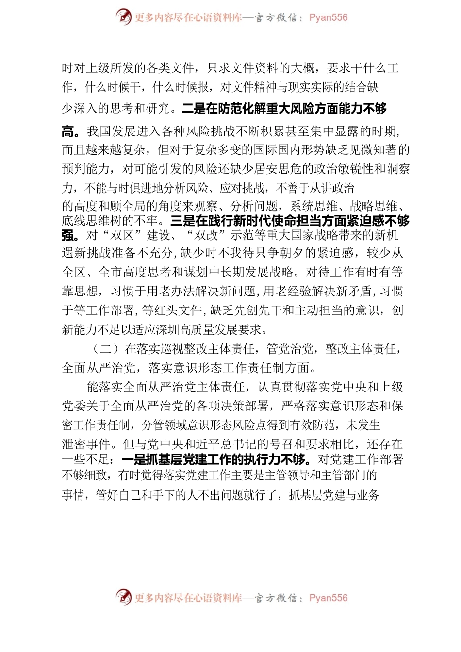 2022年巡视整改专题民主生活会个人发言提纲.docx_第2页