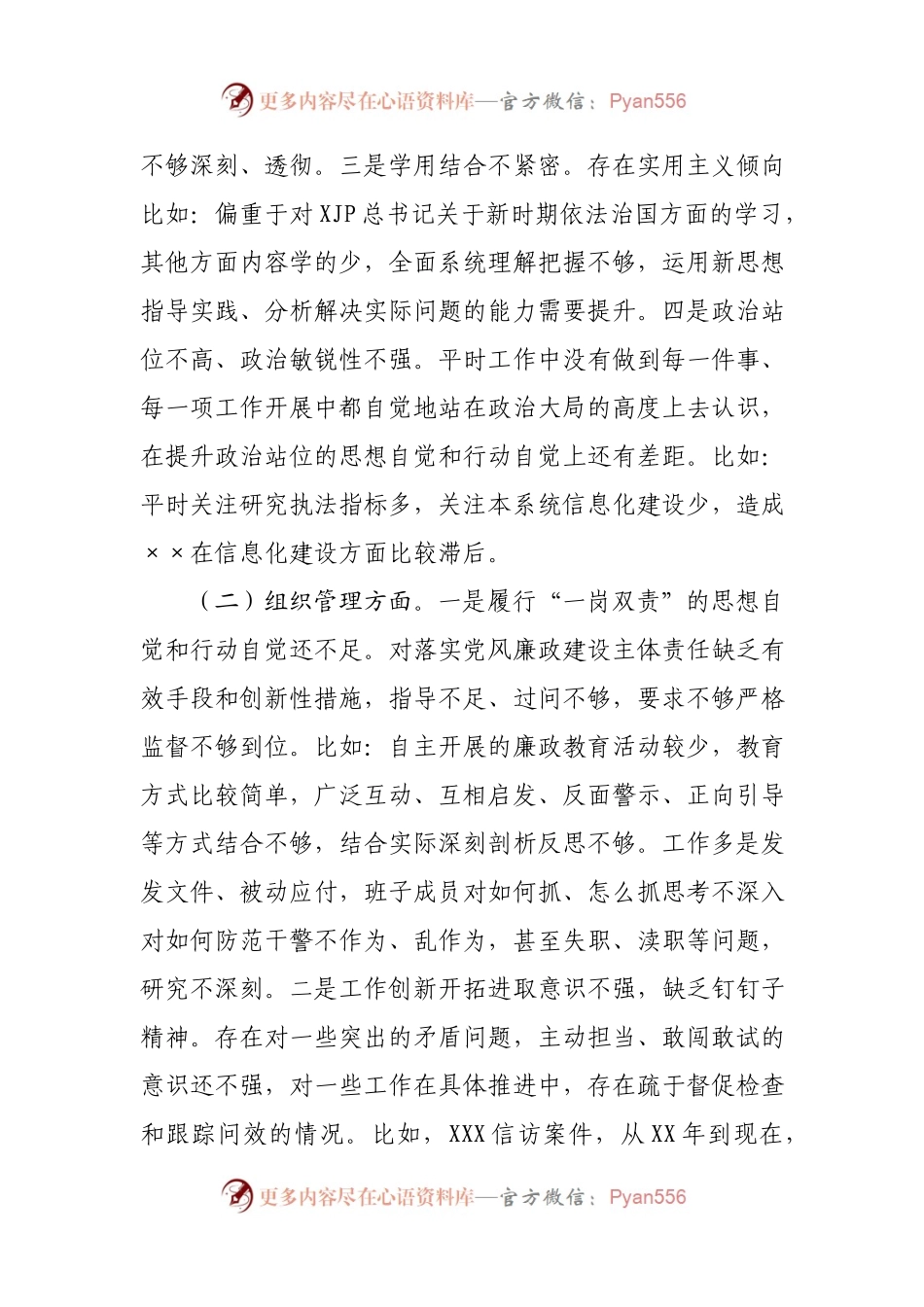 2021年第二批政法队伍教育整顿专题民主生活会领导班子对照检查材料.docx_第2页