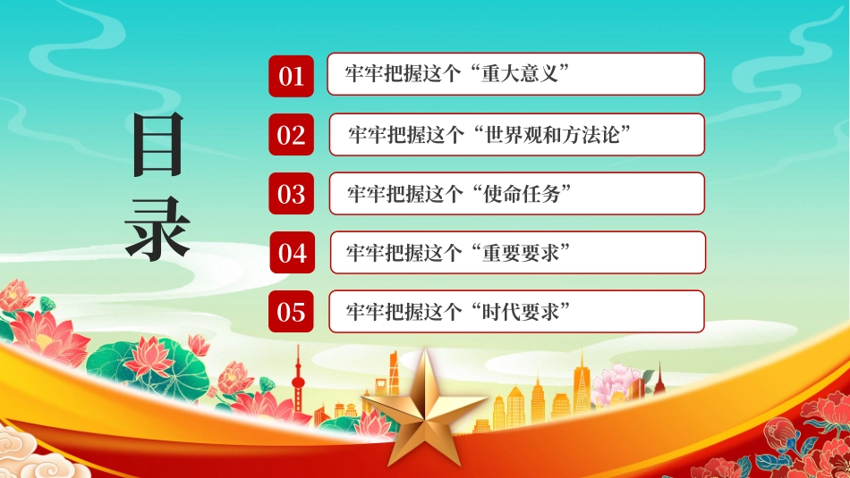 23010608如何学习贯彻党的二十大精神“五个牢牢把握”PPT.pptx_第2页