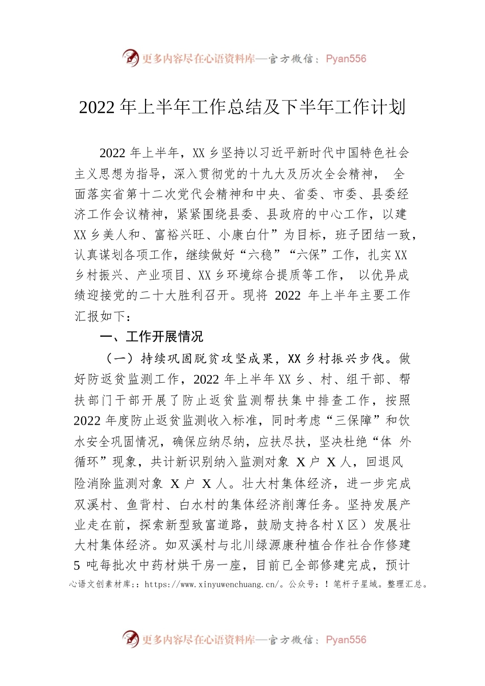 2022年上半年工作总结及下半年工作计划.docx_第1页