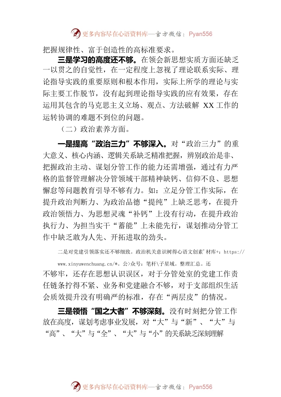 2023年主题教育专题民主生活会个人对照检查发言提纲.docx_第2页