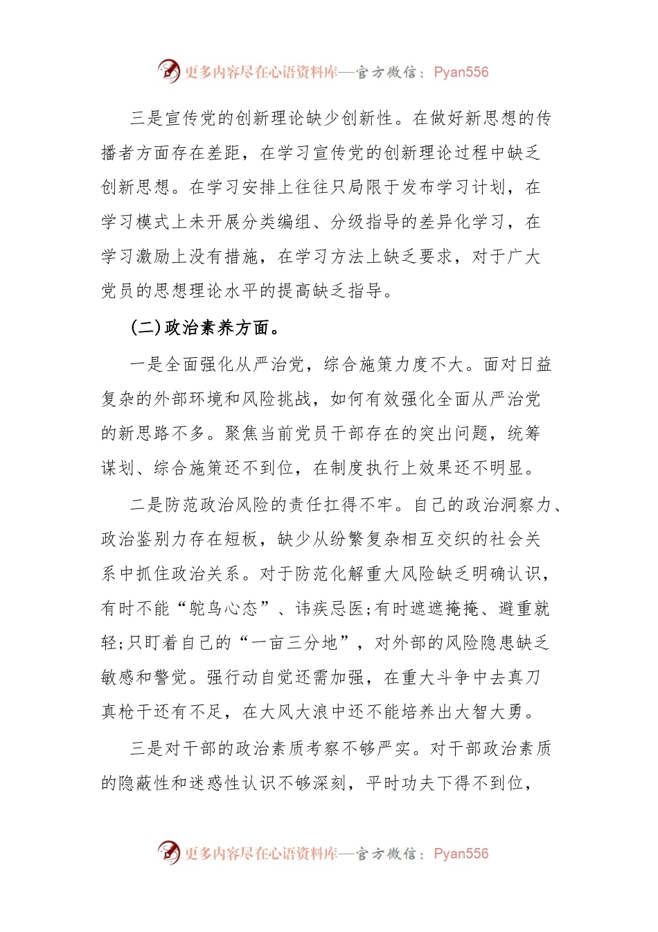 2023年主题教育专题民主生活会对照检查材料(领导干部).docx_第2页