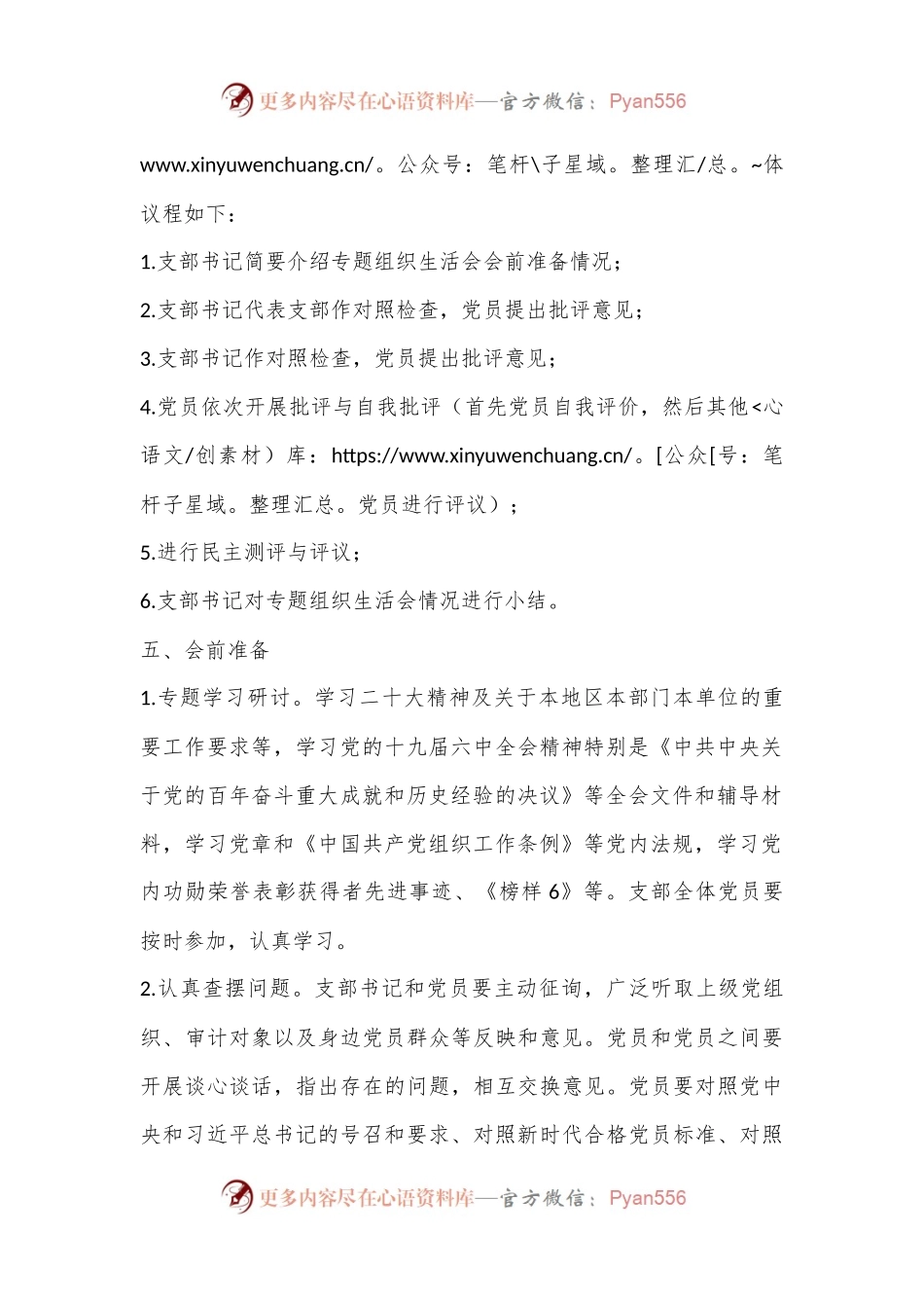 2022年度党支部组织生活会工作方案（全文1249字）.docx_第2页