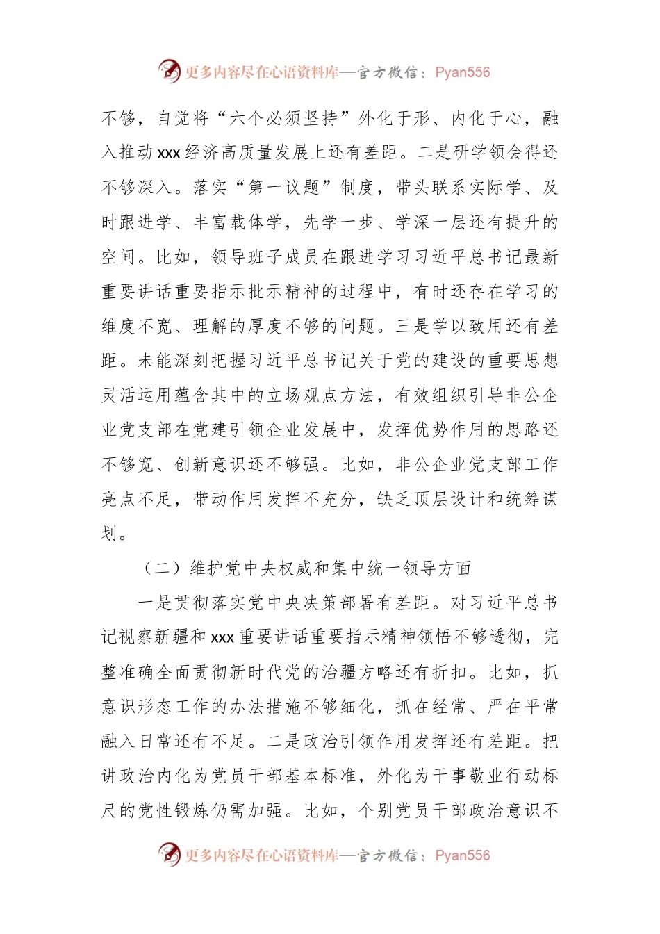 2023年主题教育专题民主生活会对照检查材料（七个方面、典型案例剖析）.docx_第2页