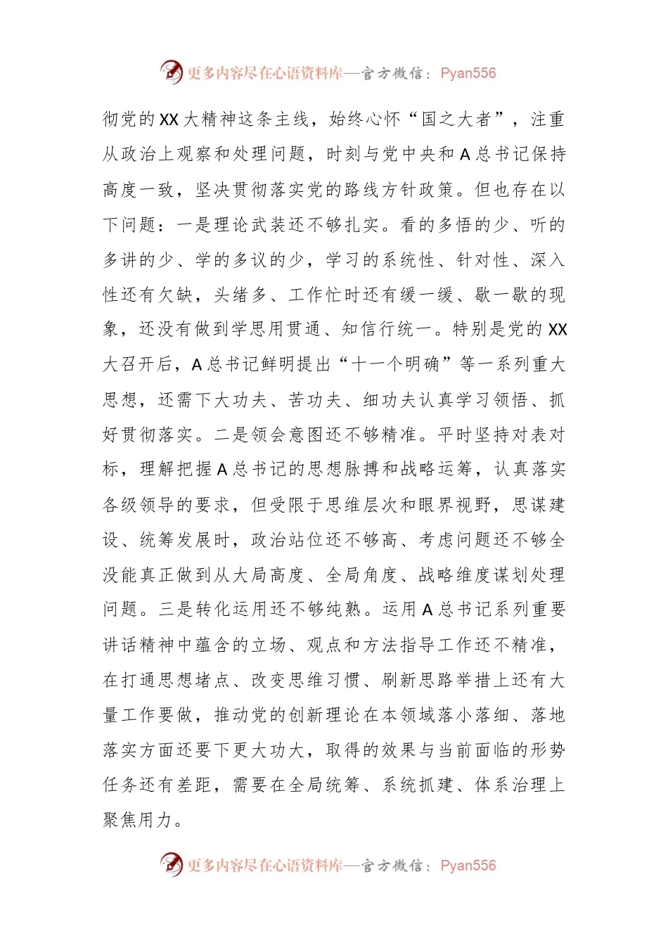 2023年主题教育专题民主生活会对照检查材料（五）.docx_第2页