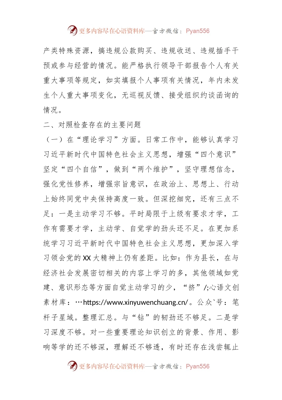 2023年县长在主题教育专题民主生活会个人对照检查材料.docx_第2页