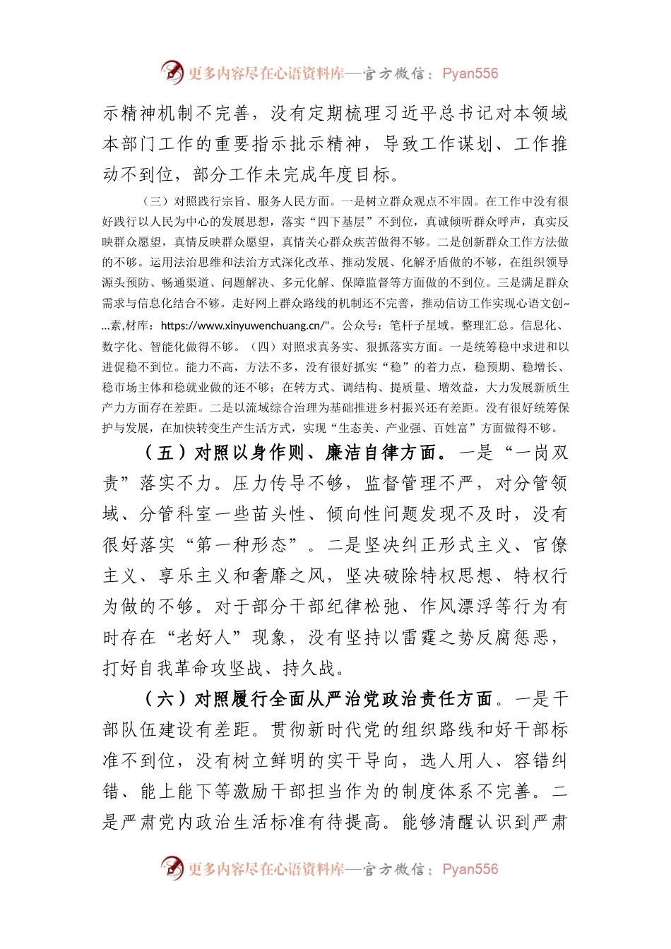 2023年主题教育民主生活会个人对照检查材料（践行宗旨等6个方面）+政绩观.docx_第2页
