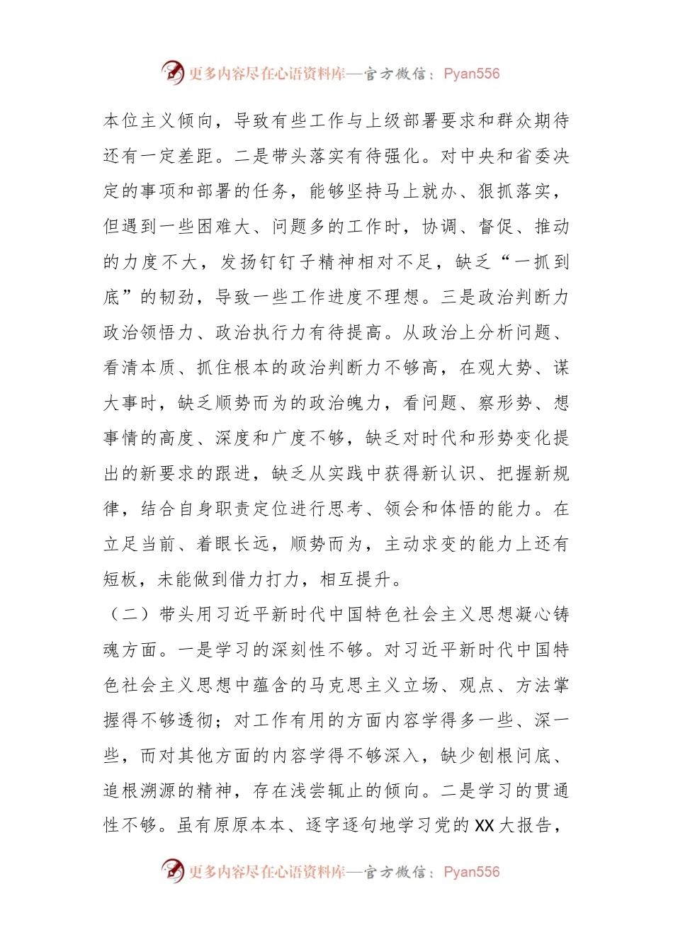2022年度民主生活会个人发言提纲系列十三.docx_第2页