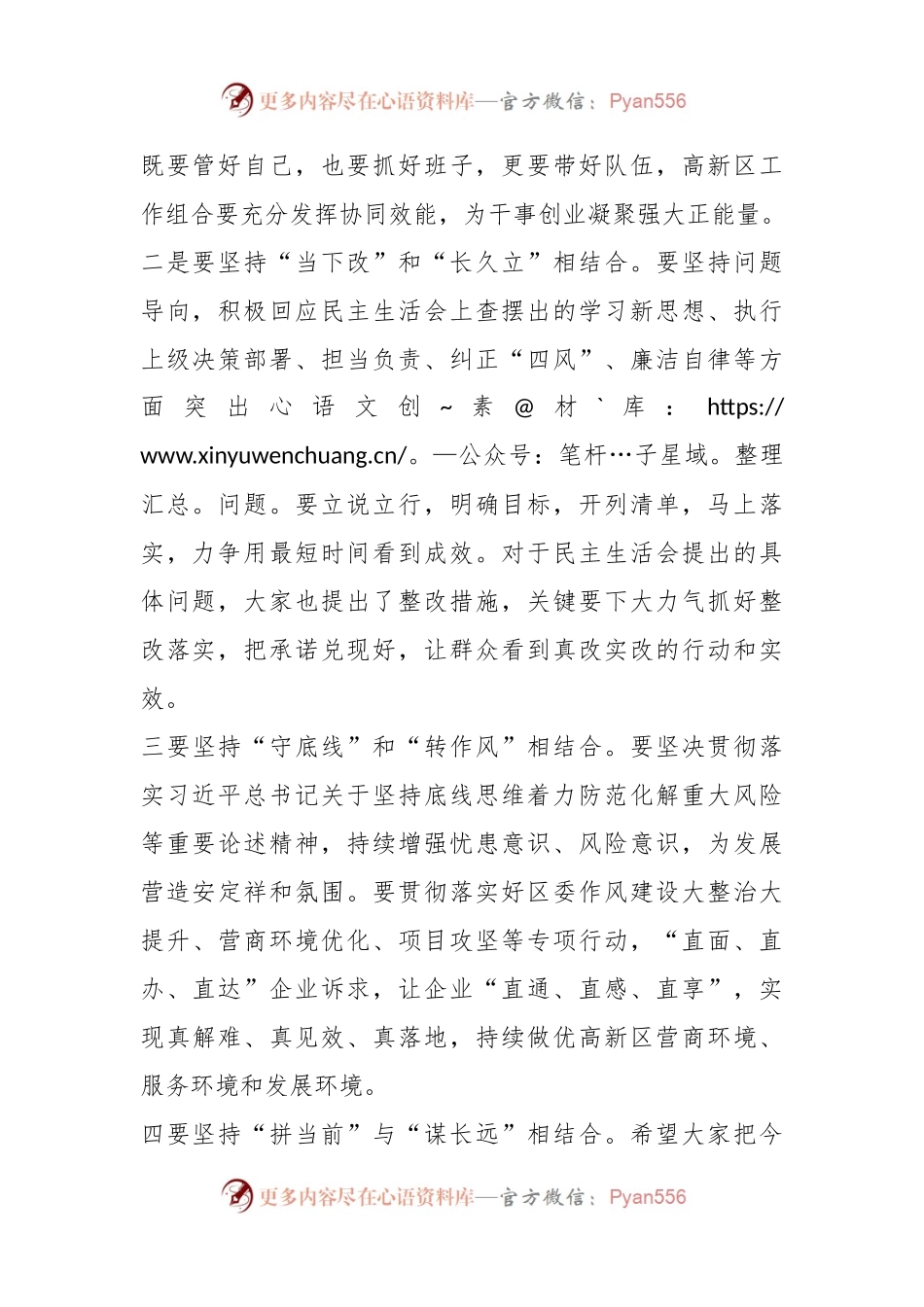 2022年度民主生活会上的点评讲.docx_第2页
