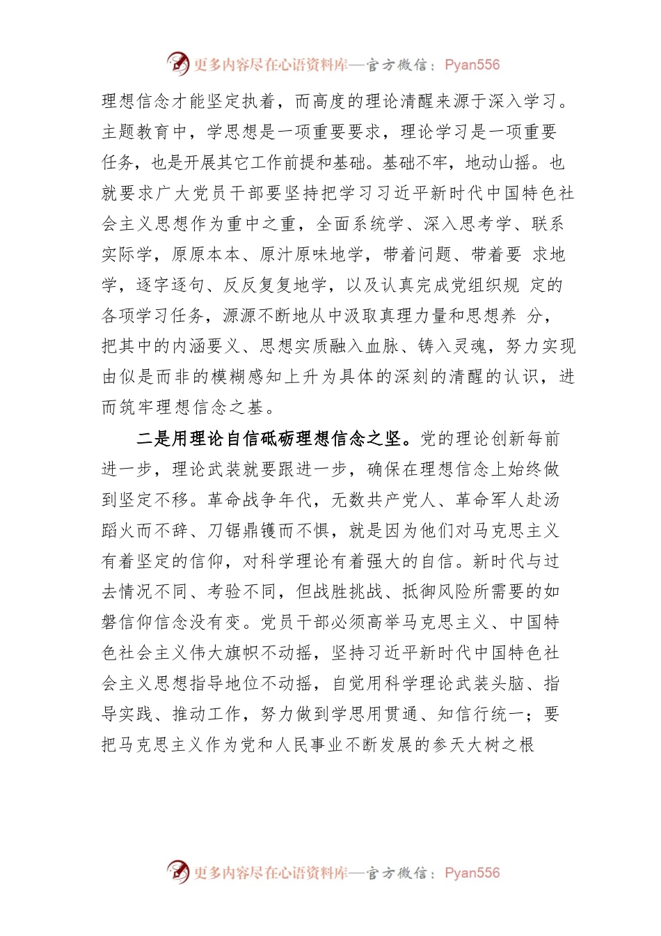 (2篇)关于XX县处级干部主题教育发言材料.docx_第2页