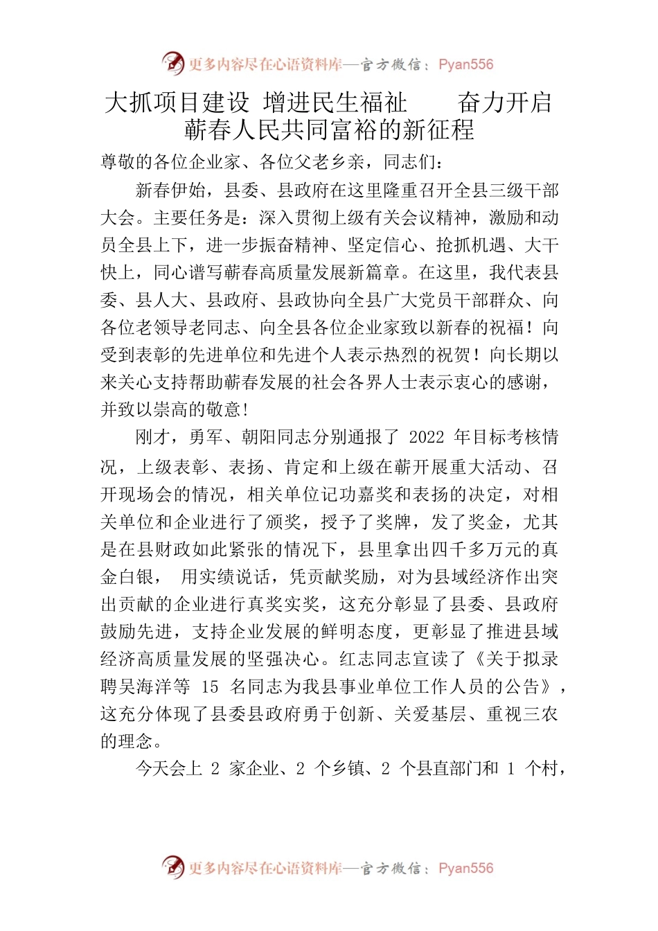 20230225在县三级干部大会上的讲话.docx_第1页