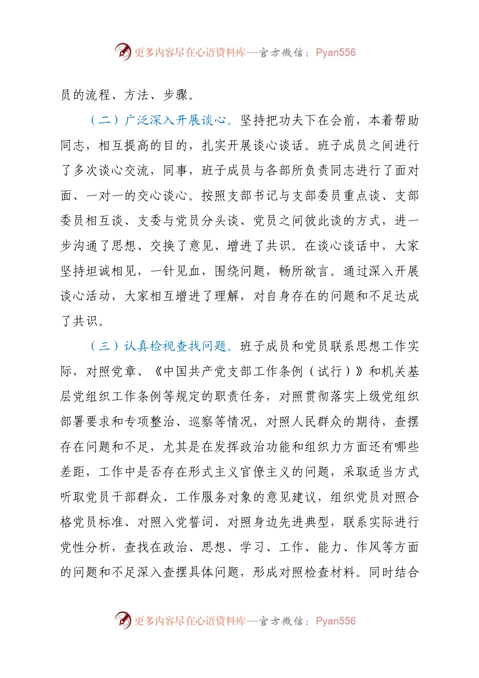 2020年度党支部组织生活会暨开展民主评议党员情况报告.docx_第2页